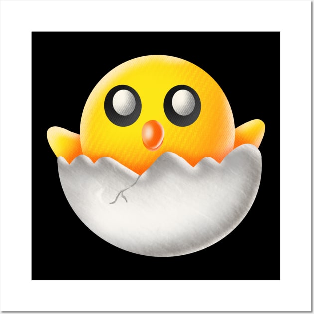 Cute hatching bird cartoon Wall Art by Josh Diaz Villegas